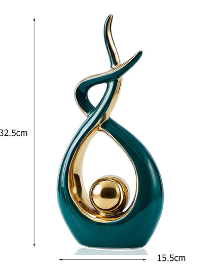 Figurka dekoracyjna ceramiczna abstrakcyjny wzór