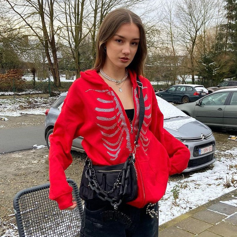 Damska bluza rozpinana z diamencikami