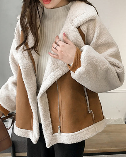 Damska kurtka zimowa z kożuszkiem