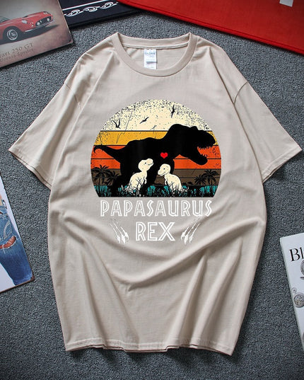 Męski T-shirt z nadrukiem dinozaura