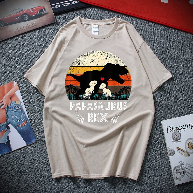 Męski T-shirt z nadrukiem dinozaura