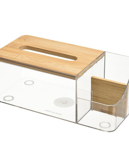 Pudełko na chusteczki przezroczyste z przegródkami organizator