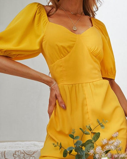 Damski kombinezon z bufiastymi rękawami