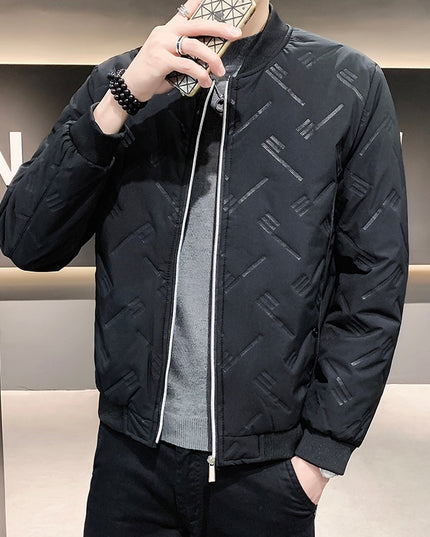 Męska kurtka przejściowa bomberka teksturowana