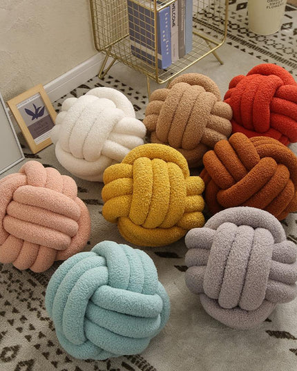 Poduszka dekoracyjna węzeł w jednolitych kolorach