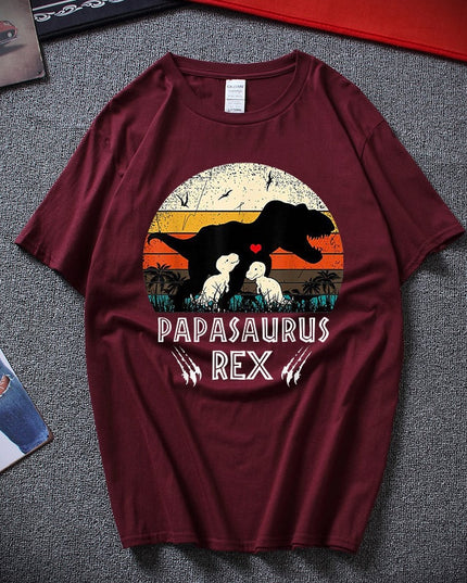 Męski T-shirt z nadrukiem dinozaura