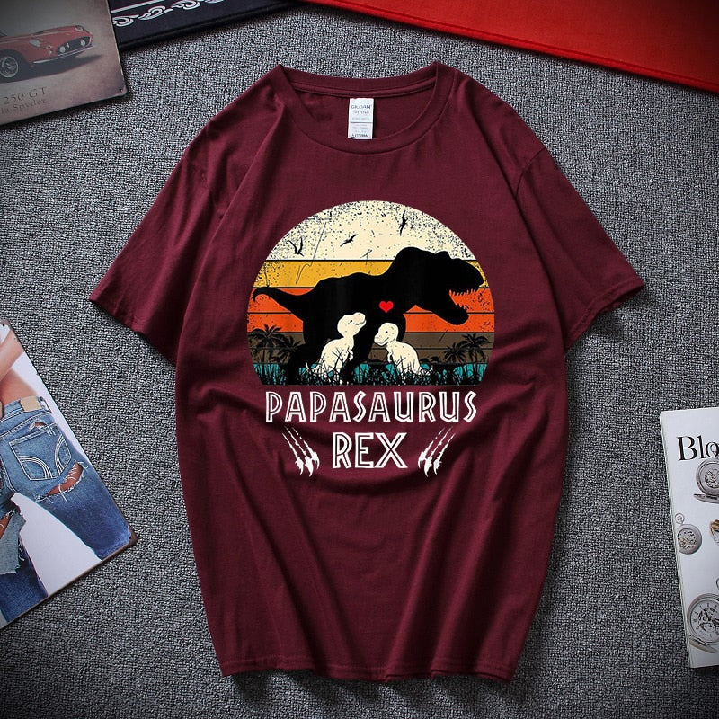 Męski T-shirt z nadrukiem dinozaura