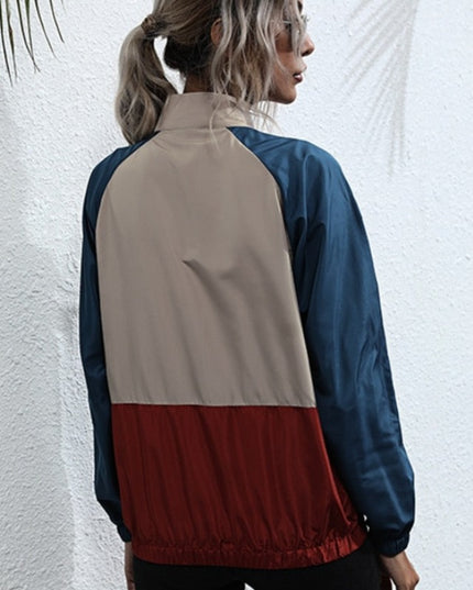 Damska kurtka przejściowa sportowa trzykolorowa