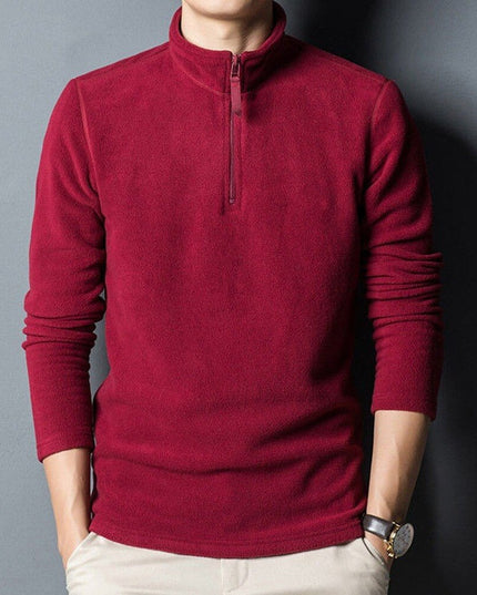 Męska buza polarowa ze stójką rozpinana