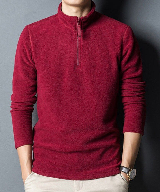 Męska buza polarowa ze stójką rozpinana