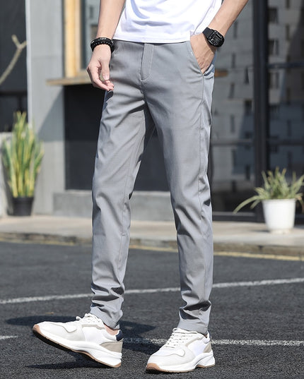 Męskie spodnie eleganckie z prostymi nogawkami