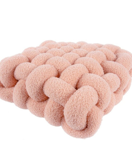 Poduszka dekoracyjna pluszowa węzeł