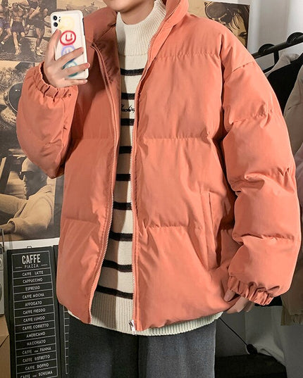 Męska kurtka zimowa pikowaną ze stójką