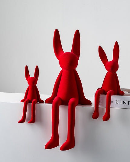 Figurka dekoracyjna kolorowy królik miniaturka