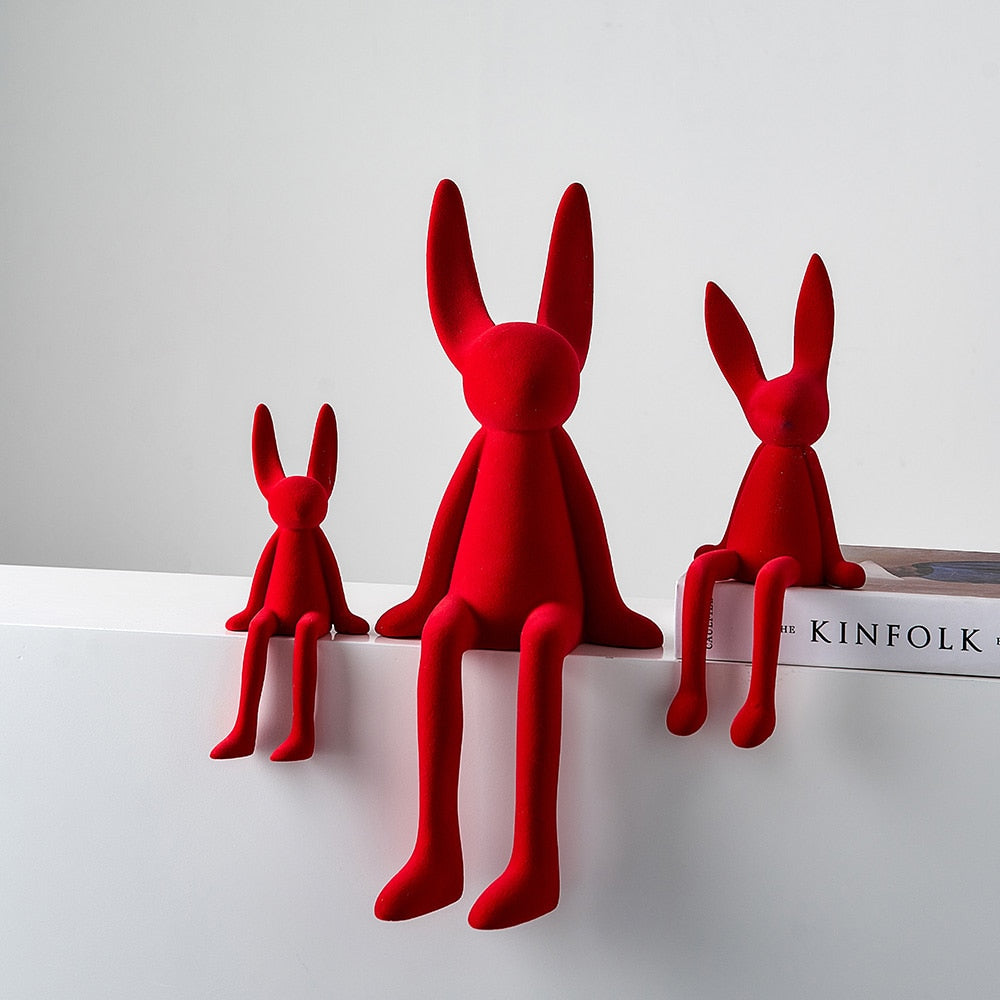 Figurka dekoracyjna kolorowy królik miniaturka