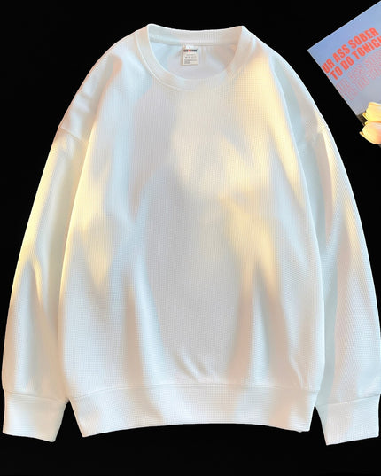 Męska bluza bez kaptura z materiału z fakturą