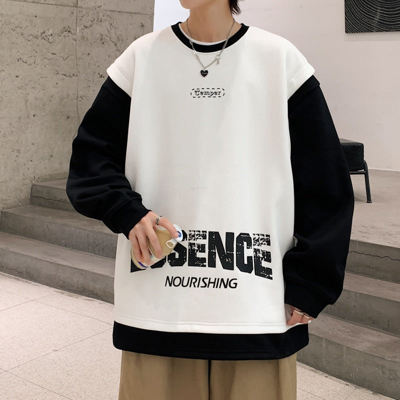 Męska bluza oversize dwukolorowa