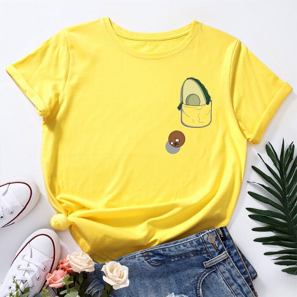 Damski T-shirt z motywem awokado