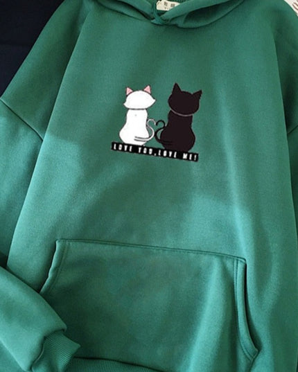 Damska bluza z nadrukiem z kotkami