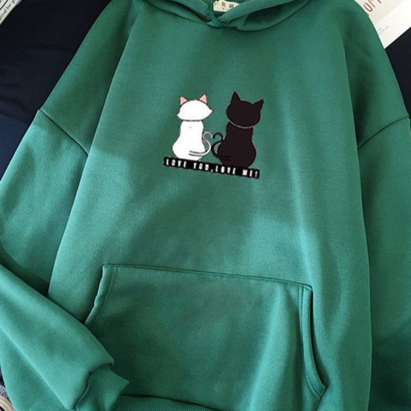 Damska bluza z nadrukiem z kotkami