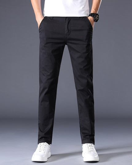 Męskie spodnie eleganckie o prostym kroju