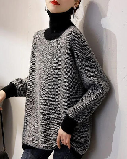 Damski sweter z golfem o kroju oversize