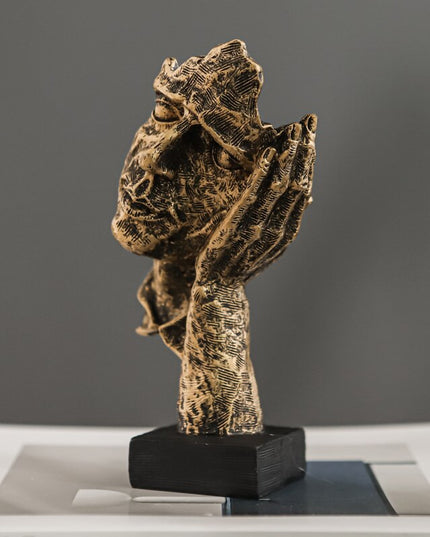 Figurka dekoracyjna rzeźba vintage motyw twarzy