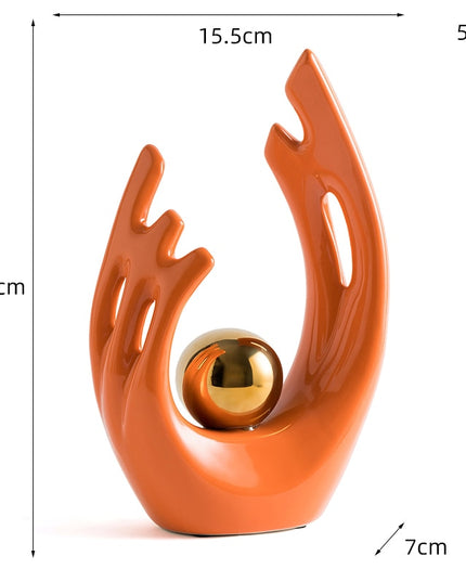 Figurka dekoracyjna ceramiczna abstrakcyjny wzór