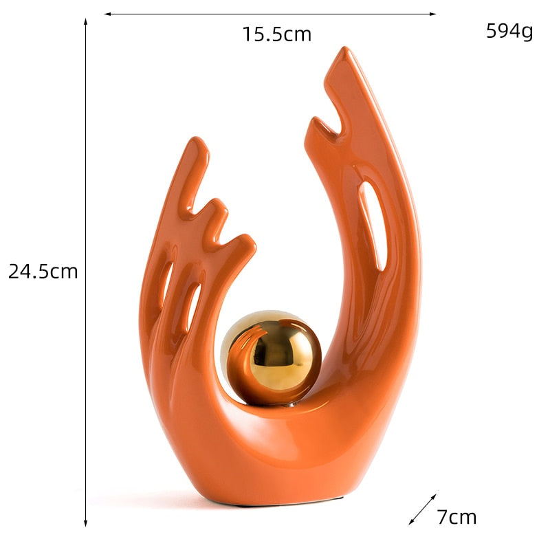Figurka dekoracyjna ceramiczna abstrakcyjny wzór