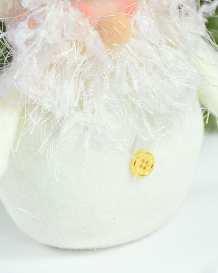 Świąteczna figurka złoto-biała w kształcie Mikołaja