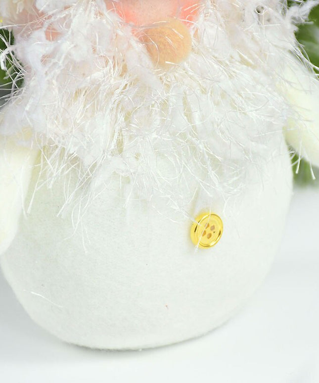 Świąteczna figurka złoto-biała w kształcie Mikołaja