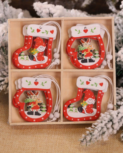 Świąteczne ozdoby wiszące w kształcie skarpet