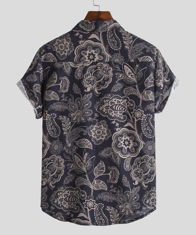 Męska koszula letnia we wzory