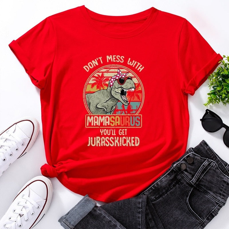 Damski T-shirt klasyczny z nadrukiem dla mamy