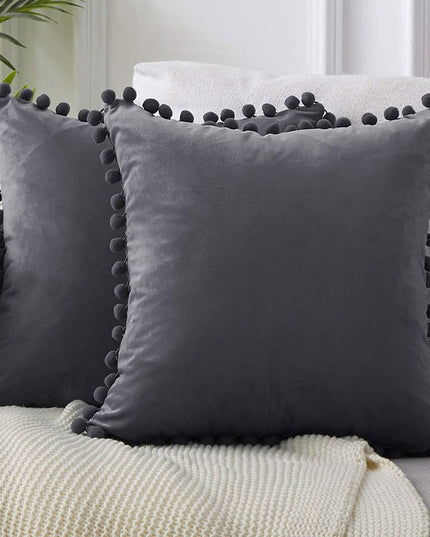 Poszewka na poduszkę dekoracyjna z frędzelkami po bokach