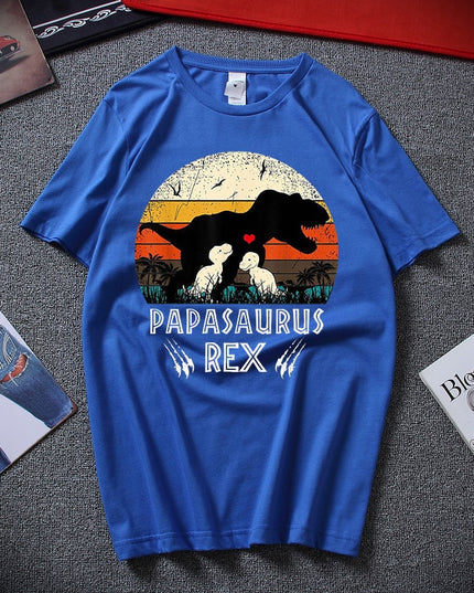Męski T-shirt z nadrukiem dinozaura