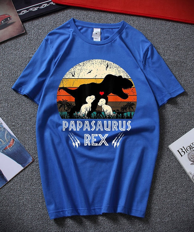 Męski T-shirt z nadrukiem dinozaura