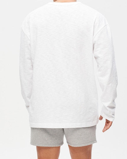 Męska koszulka z długim rękawem z okrągłym dekoltem