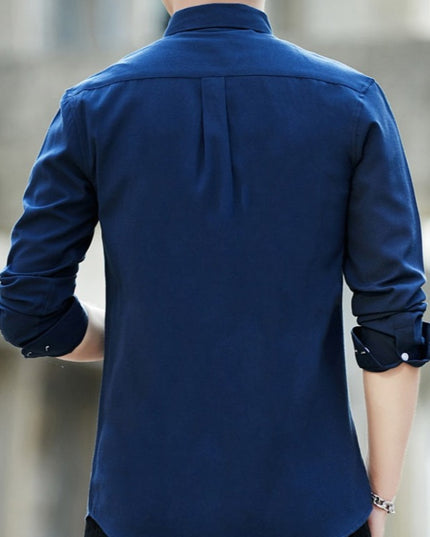 Męska koszula gładka o prostym kroju