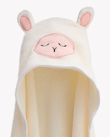 Ręcznik dziecięcy z kapturem ze zwierzątkami