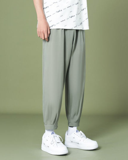 Męskie spodnie eleganckie z szerokimi nogawkami