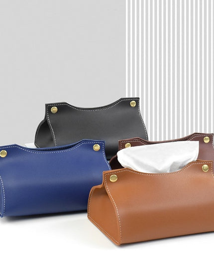 Pudełko na chusteczki skórzane eleganckie