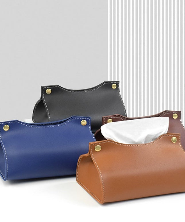 Pudełko na chusteczki skórzane eleganckie