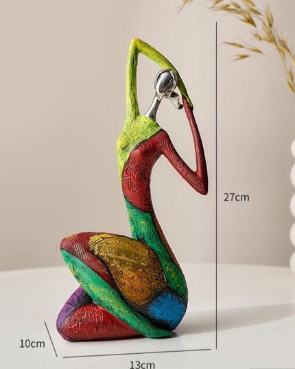 Figurka dekoracyjna kolorowa abstrakcyjne wzory