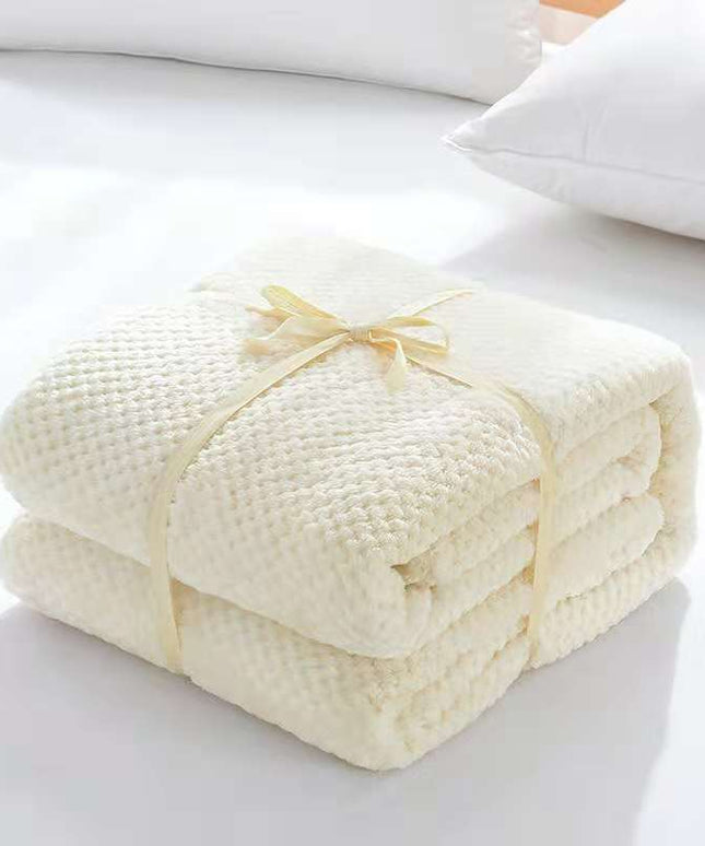 Koc miękki dekoracyjny w jednolitych kolorach