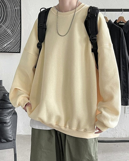 Męska bluza oversize bez kaptura w pastelowych kolorach