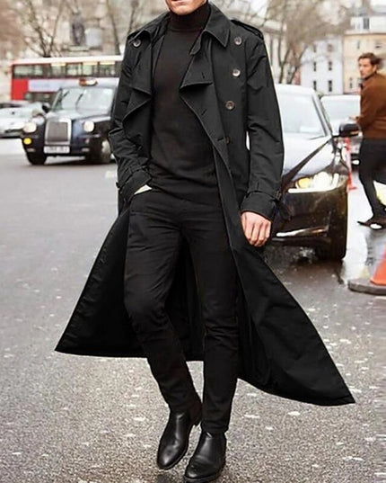 Męski płaszcz o kroju trencza
