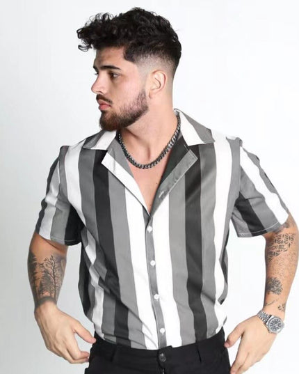 Męska koszula letnia w paski
