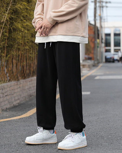 Męskie spodnie treningowe joggery z wiązaniem