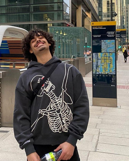 Męska bluza z nadrukiem szkieletu